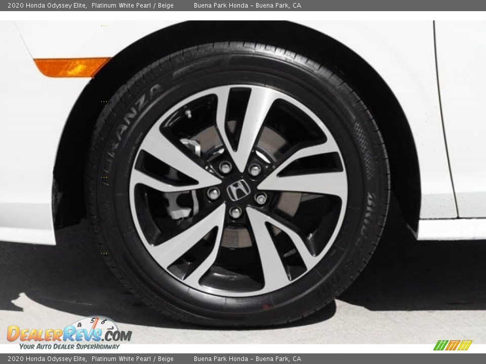 2020 Honda Odyssey Elite Platinum White Pearl / Beige Photo #10
