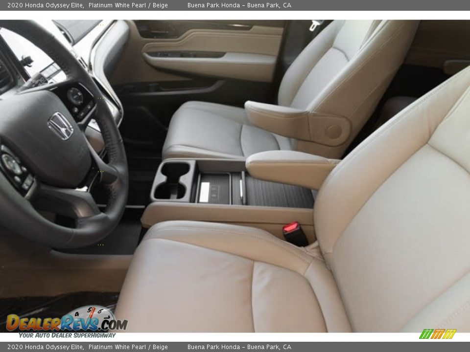 2020 Honda Odyssey Elite Platinum White Pearl / Beige Photo #15