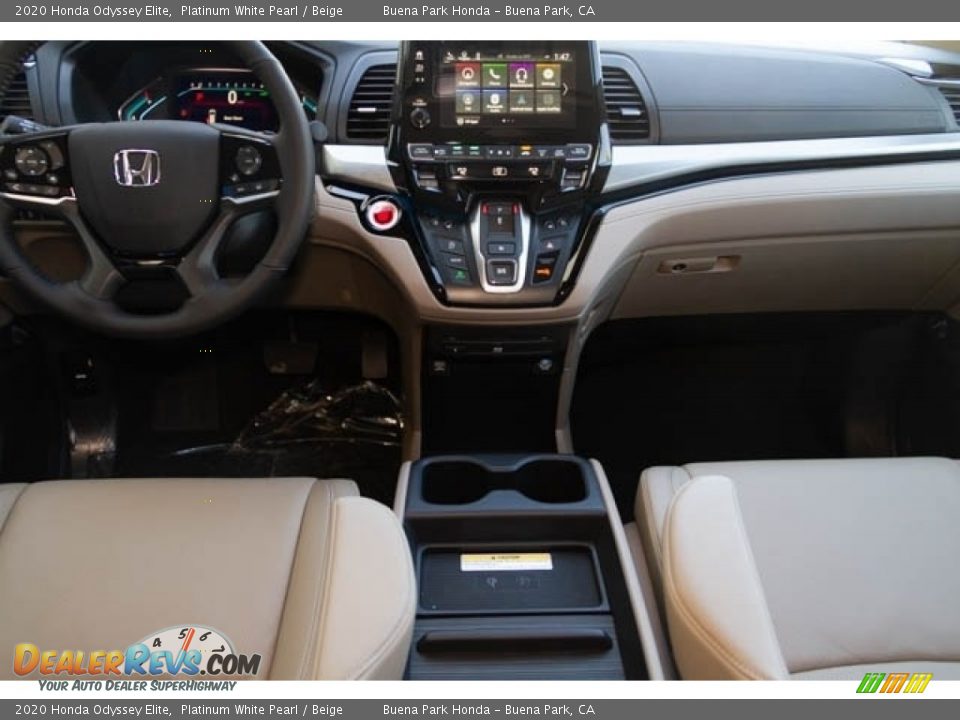 2020 Honda Odyssey Elite Platinum White Pearl / Beige Photo #17