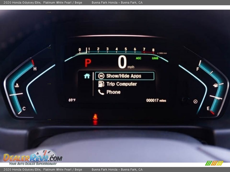 2020 Honda Odyssey Elite Platinum White Pearl / Beige Photo #18