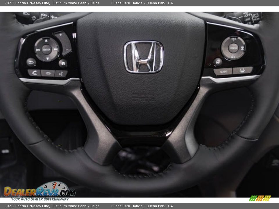 2020 Honda Odyssey Elite Platinum White Pearl / Beige Photo #19