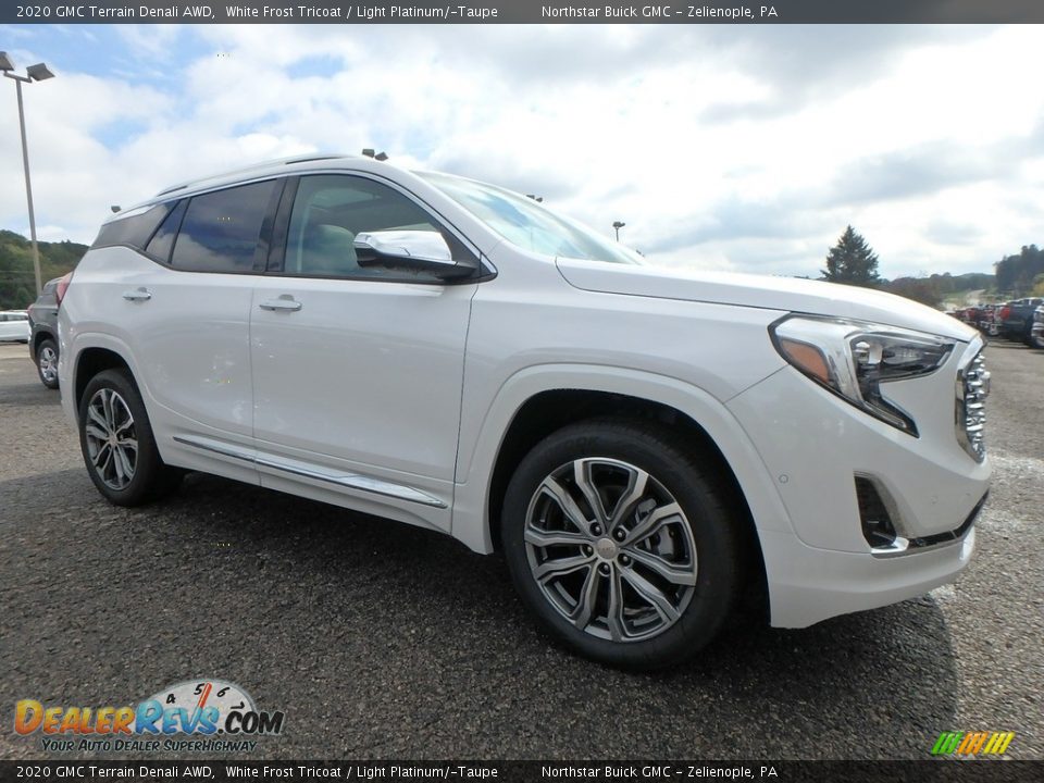 2020 GMC Terrain Denali AWD White Frost Tricoat / Light Platinum/­Taupe Photo #3