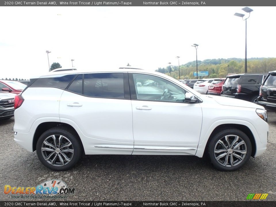 2020 GMC Terrain Denali AWD White Frost Tricoat / Light Platinum/­Taupe Photo #4