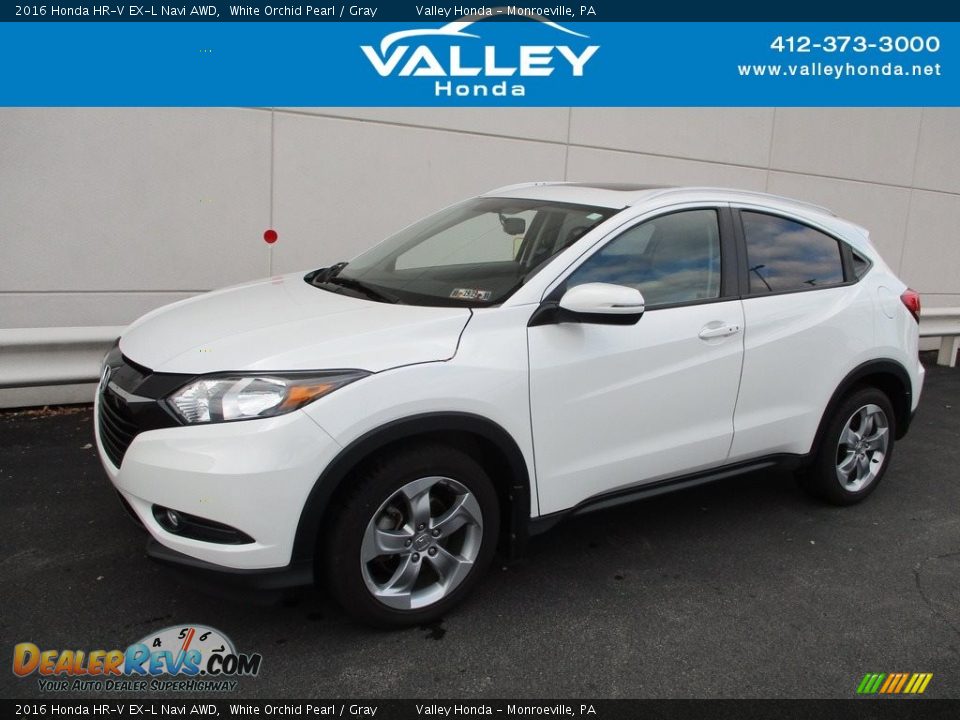 2016 Honda HR-V EX-L Navi AWD White Orchid Pearl / Gray Photo #1