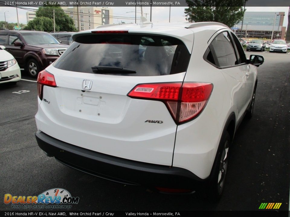 2016 Honda HR-V EX-L Navi AWD White Orchid Pearl / Gray Photo #5