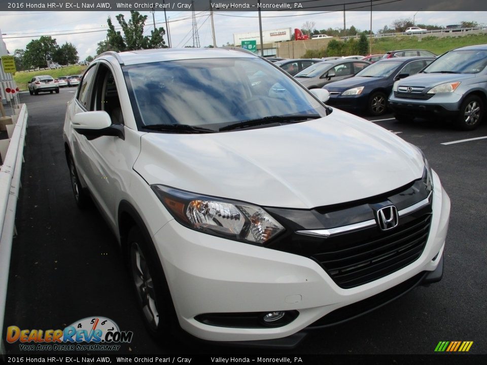 2016 Honda HR-V EX-L Navi AWD White Orchid Pearl / Gray Photo #8