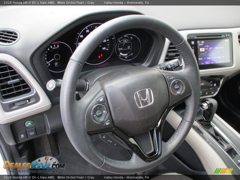 2016 Honda HR-V EX-L Navi AWD White Orchid Pearl / Gray Photo #15