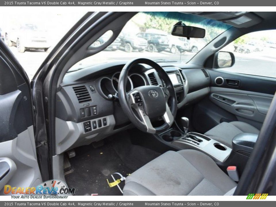 2015 Toyota Tacoma V6 Double Cab 4x4 Magnetic Gray Metallic / Graphite Photo #10