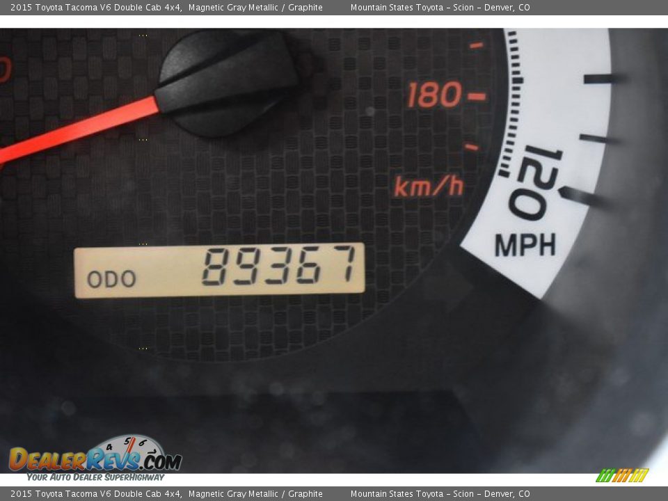 2015 Toyota Tacoma V6 Double Cab 4x4 Magnetic Gray Metallic / Graphite Photo #12