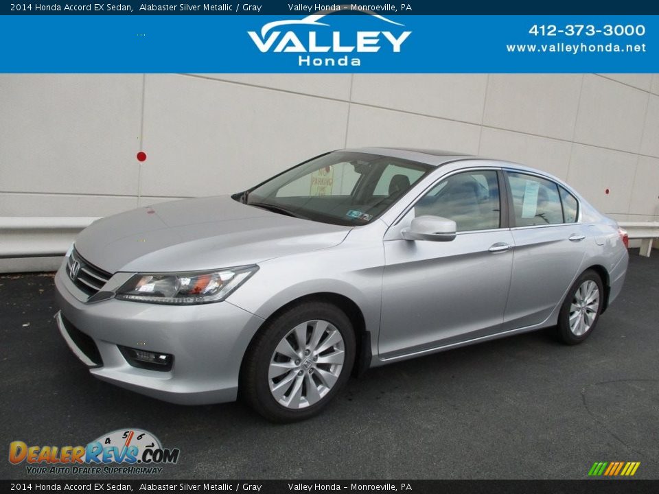 2014 Honda Accord EX Sedan Alabaster Silver Metallic / Gray Photo #1