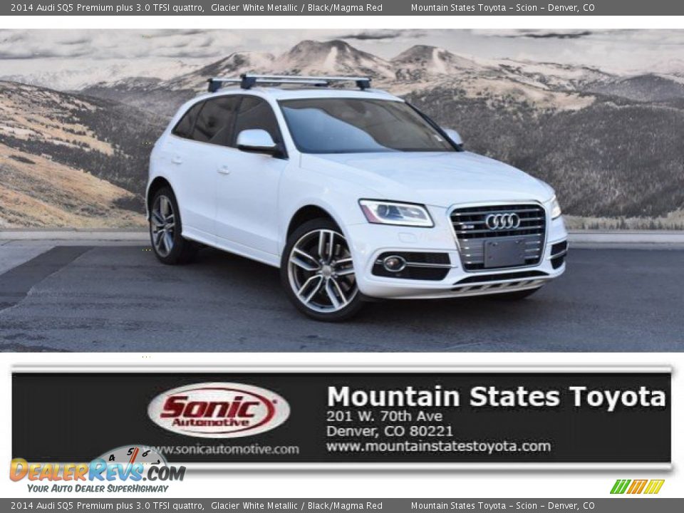 2014 Audi SQ5 Premium plus 3.0 TFSI quattro Glacier White Metallic / Black/Magma Red Photo #1