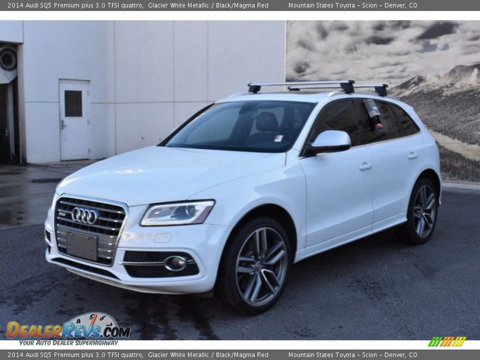 2014 Audi SQ5 Premium plus 3.0 TFSI quattro Glacier White Metallic / Black/Magma Red Photo #2