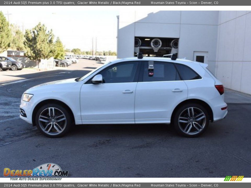 2014 Audi SQ5 Premium plus 3.0 TFSI quattro Glacier White Metallic / Black/Magma Red Photo #3