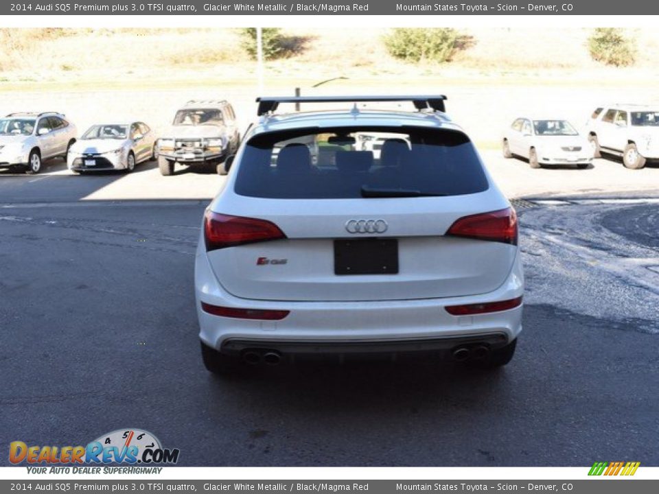 2014 Audi SQ5 Premium plus 3.0 TFSI quattro Glacier White Metallic / Black/Magma Red Photo #5