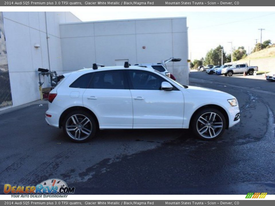 2014 Audi SQ5 Premium plus 3.0 TFSI quattro Glacier White Metallic / Black/Magma Red Photo #7