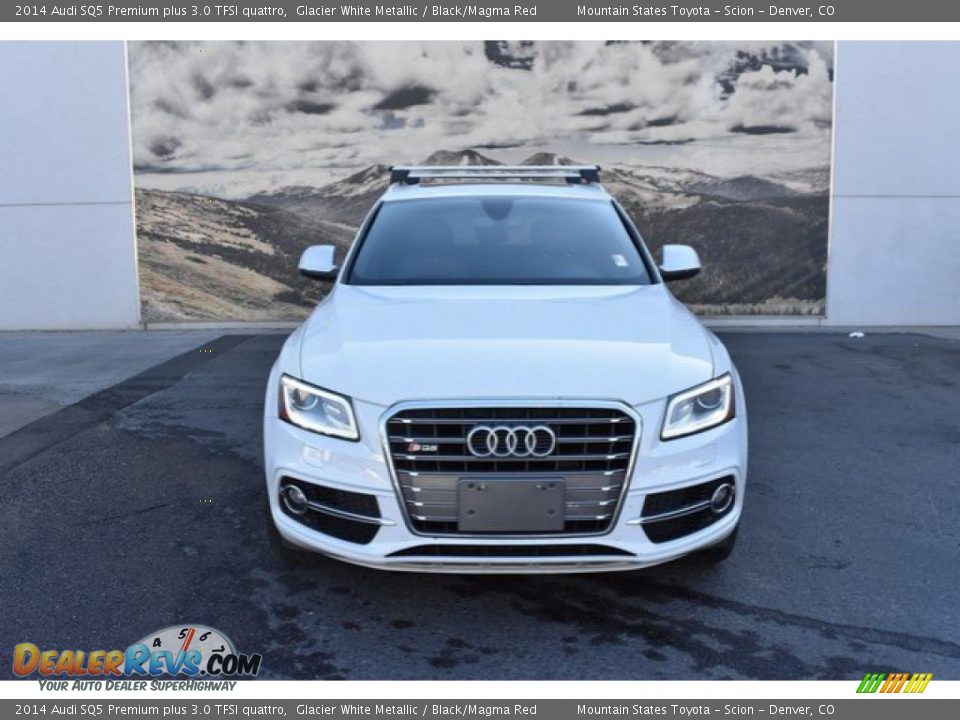 2014 Audi SQ5 Premium plus 3.0 TFSI quattro Glacier White Metallic / Black/Magma Red Photo #8
