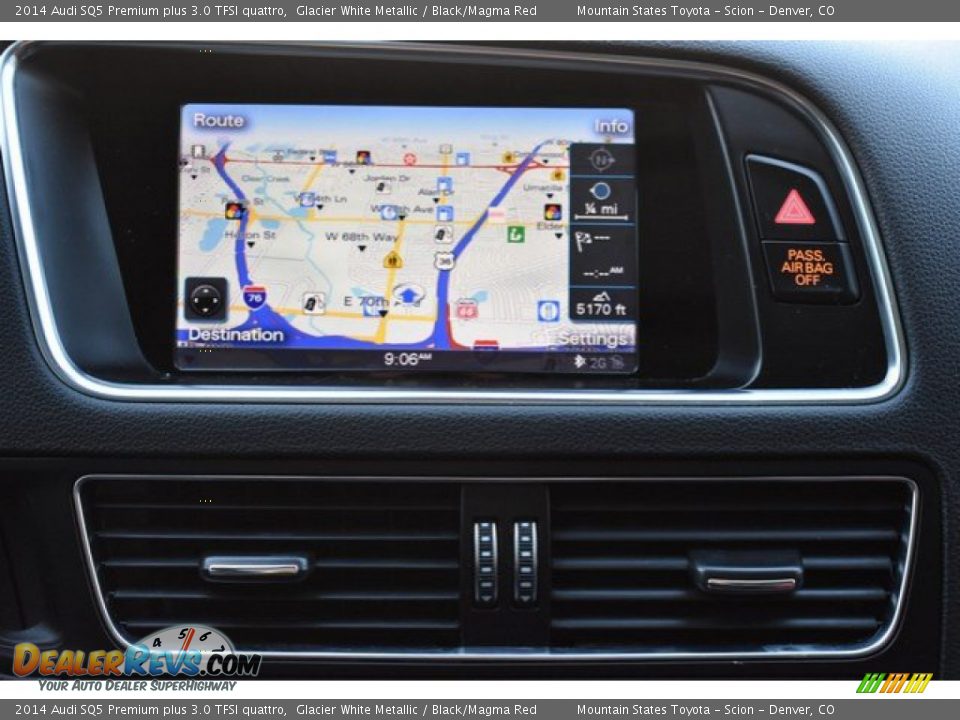 2014 Audi SQ5 Premium plus 3.0 TFSI quattro Glacier White Metallic / Black/Magma Red Photo #11