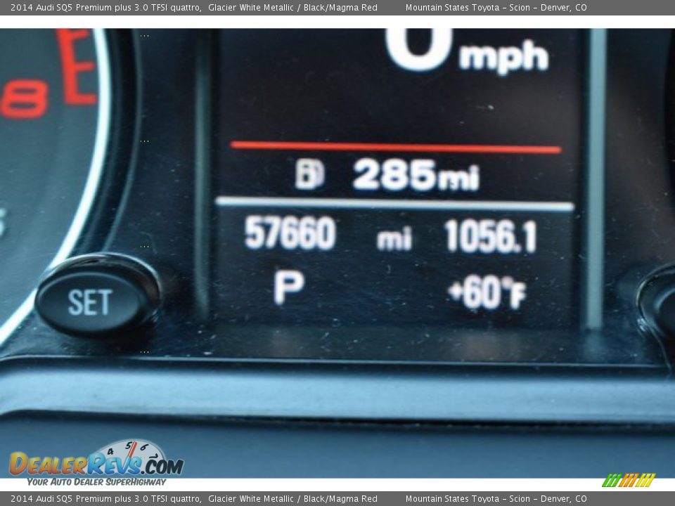 2014 Audi SQ5 Premium plus 3.0 TFSI quattro Glacier White Metallic / Black/Magma Red Photo #12