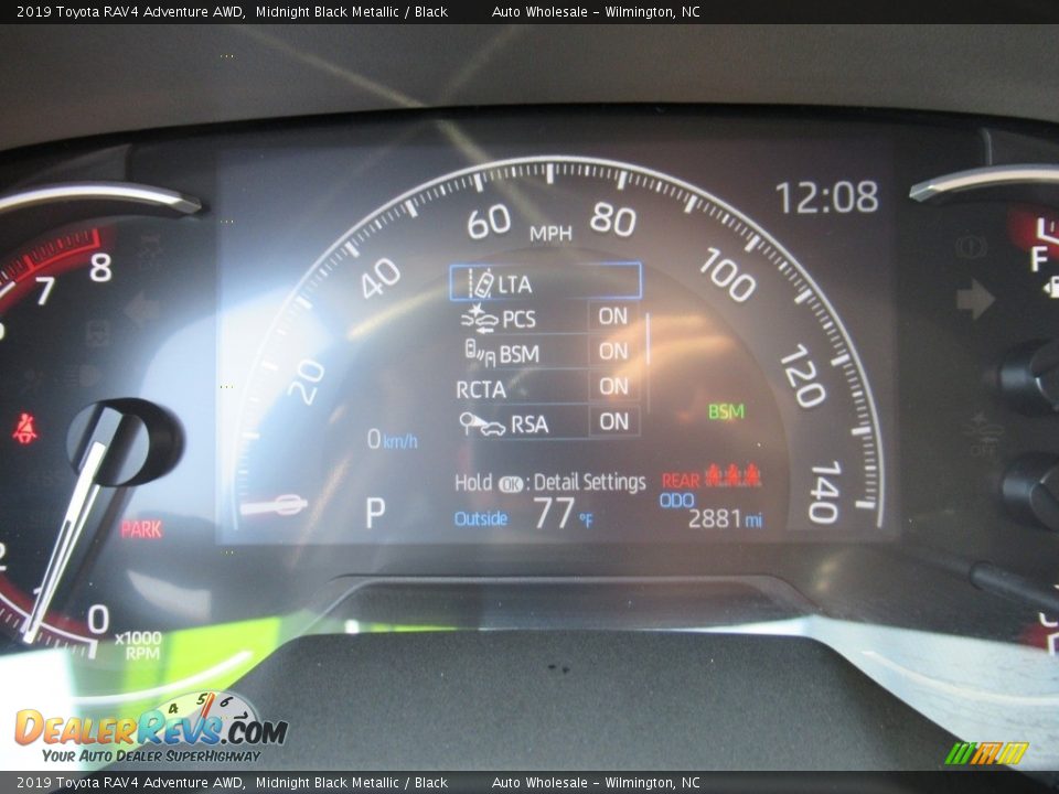 2019 Toyota RAV4 Adventure AWD Midnight Black Metallic / Black Photo #15