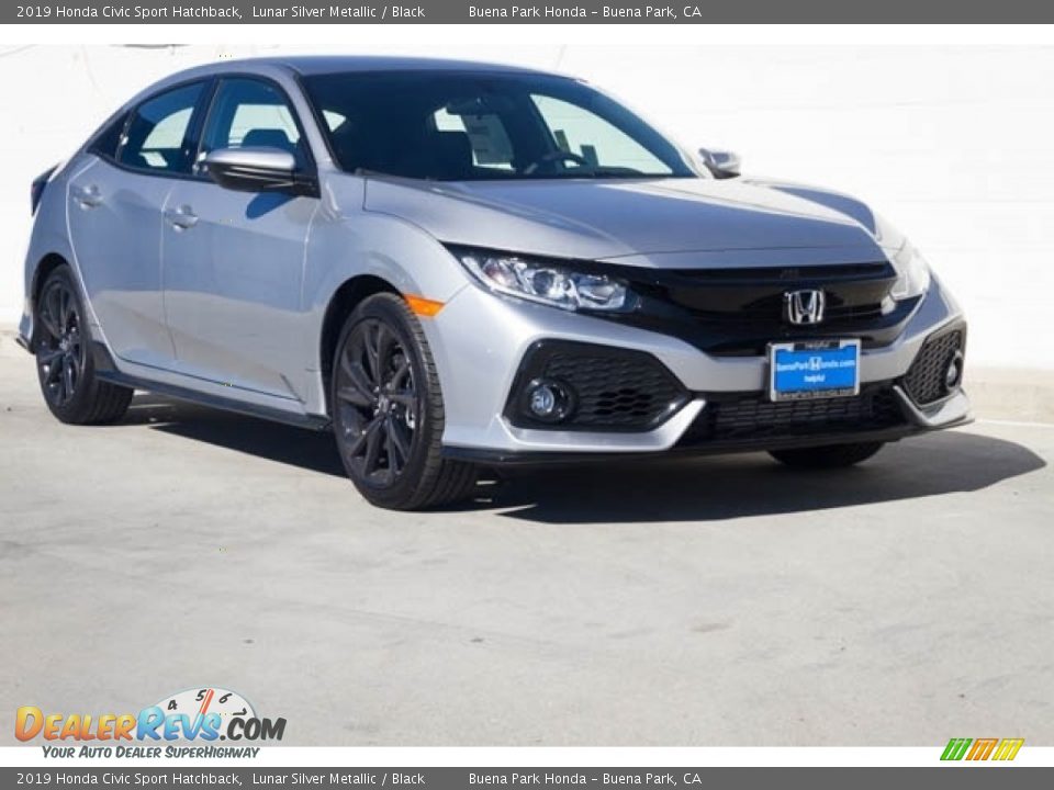 2019 Honda Civic Sport Hatchback Lunar Silver Metallic / Black Photo #1