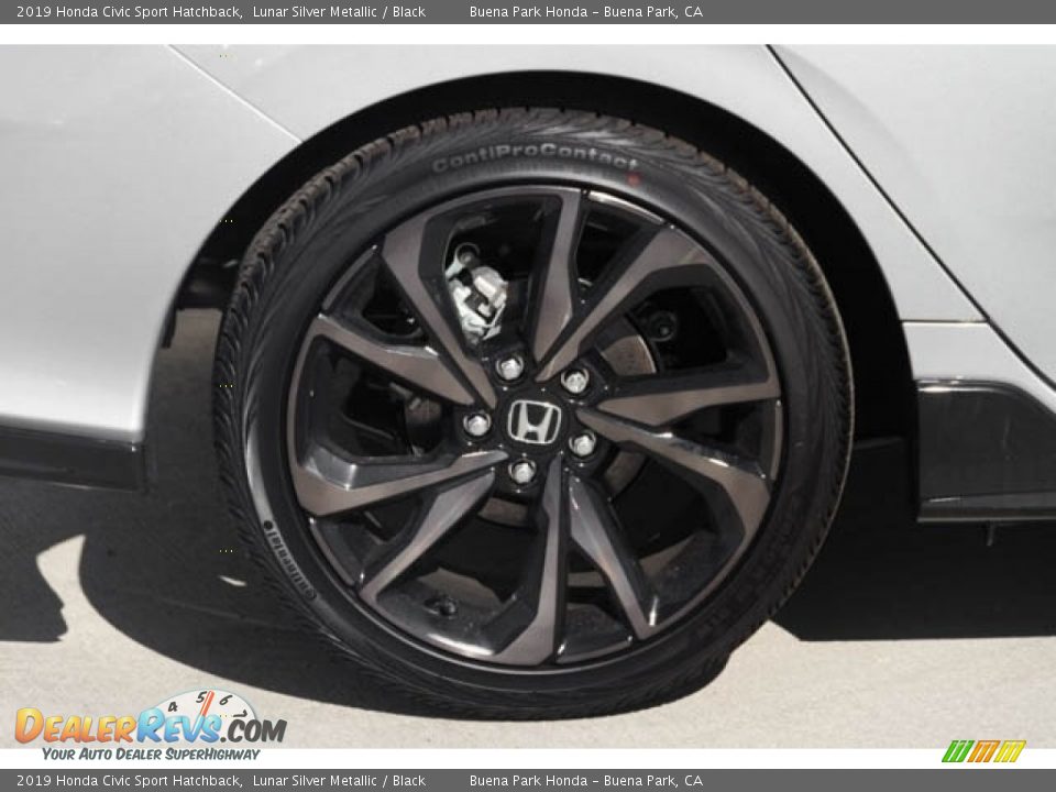 2019 Honda Civic Sport Hatchback Lunar Silver Metallic / Black Photo #13