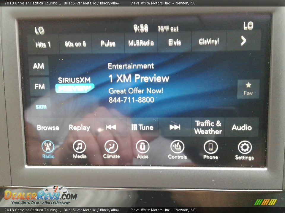 2018 Chrysler Pacifica Touring L Billet Silver Metallic / Black/Alloy Photo #25