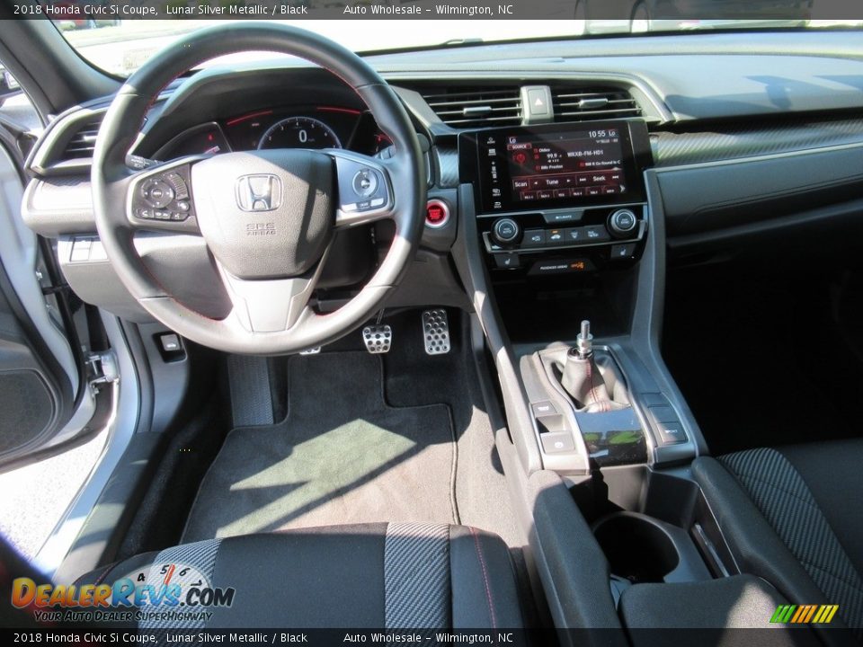 2018 Honda Civic Si Coupe Lunar Silver Metallic / Black Photo #16