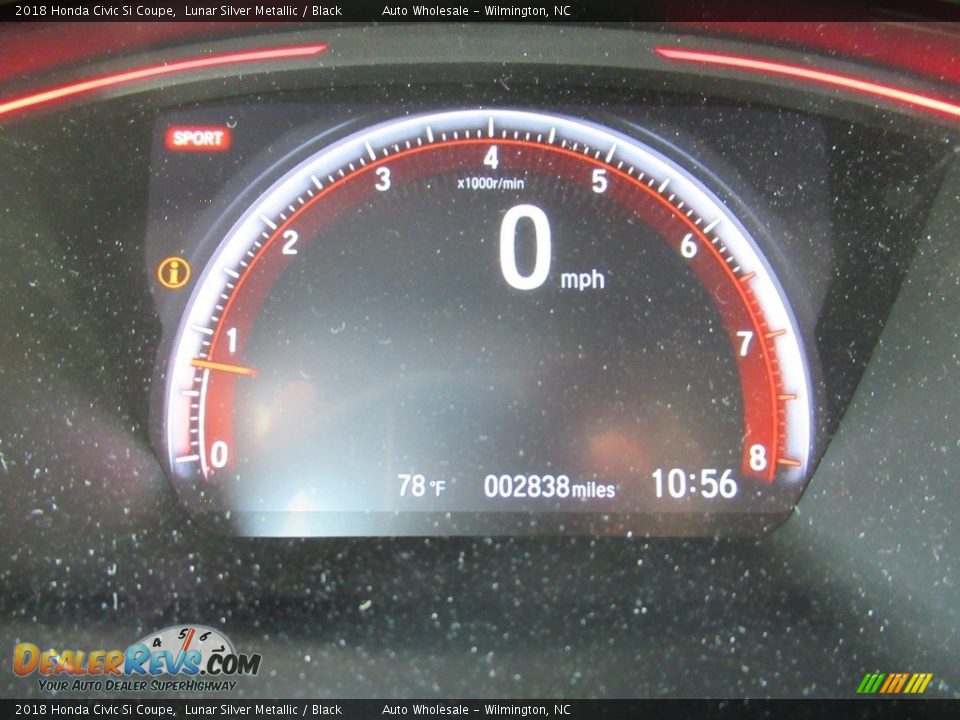 2018 Honda Civic Si Coupe Lunar Silver Metallic / Black Photo #17