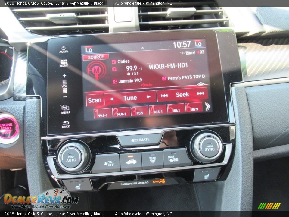 2018 Honda Civic Si Coupe Lunar Silver Metallic / Black Photo #18