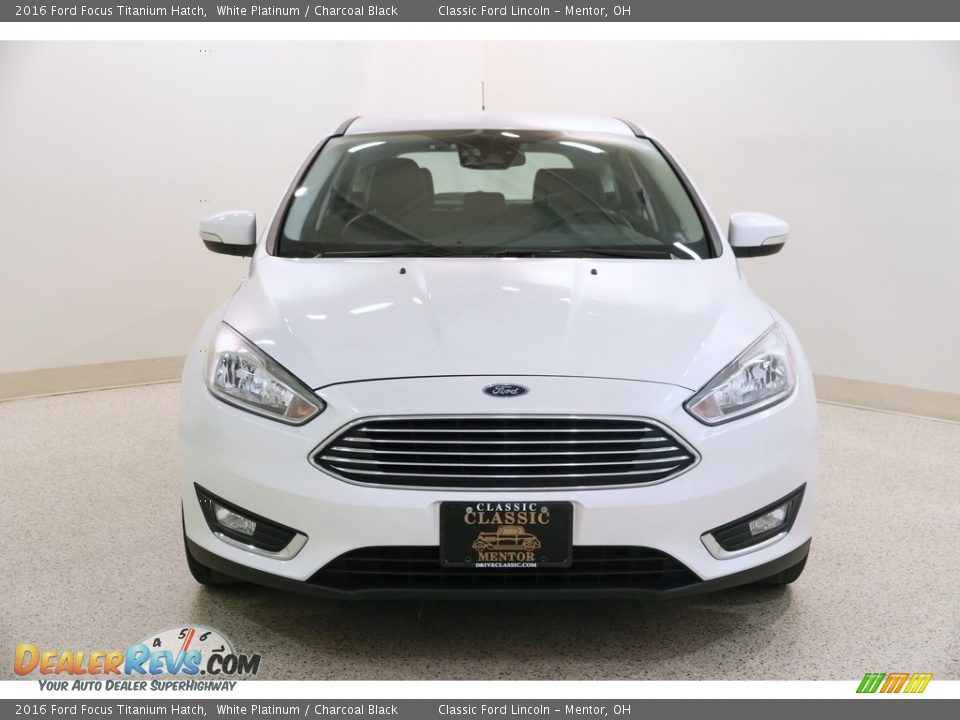 2016 Ford Focus Titanium Hatch White Platinum / Charcoal Black Photo #2