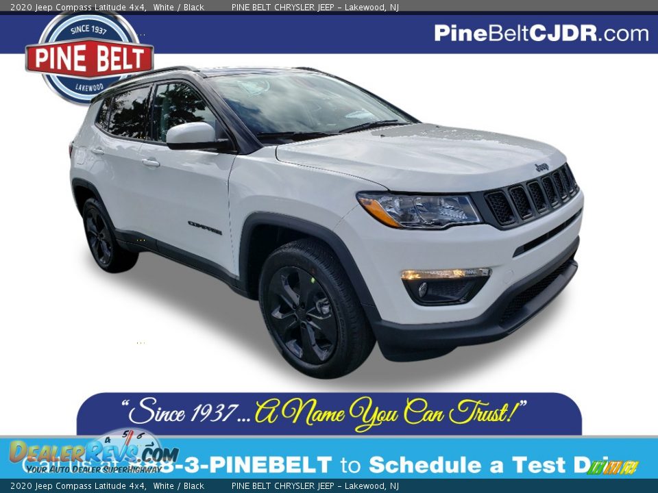2020 Jeep Compass Latitude 4x4 White / Black Photo #1