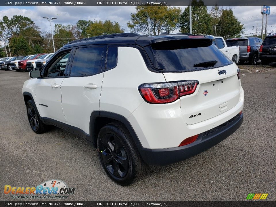 2020 Jeep Compass Latitude 4x4 White / Black Photo #5