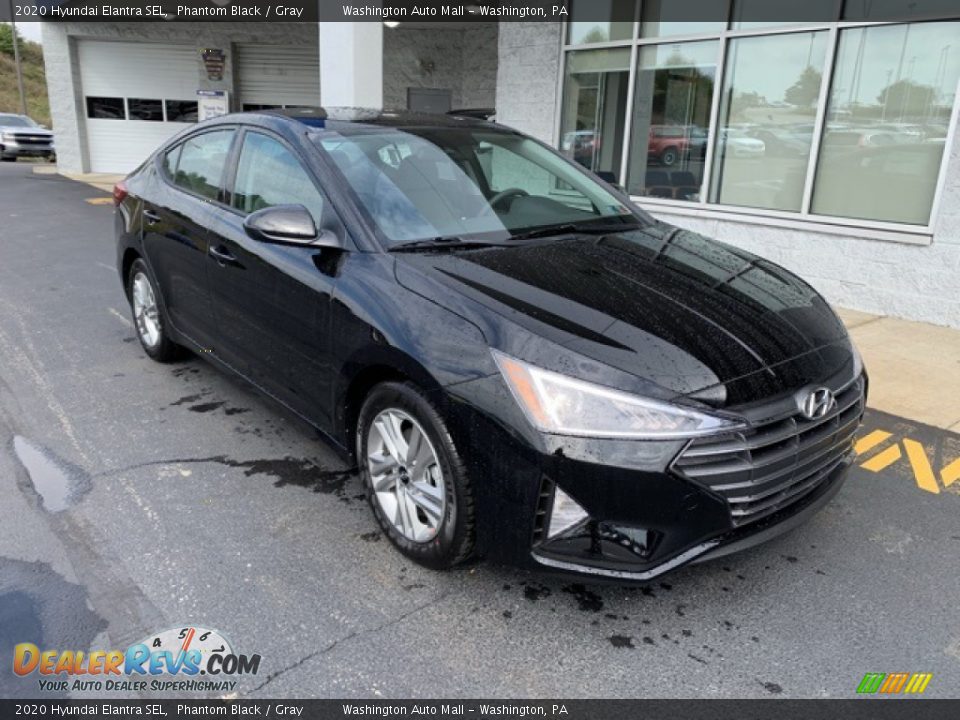 2020 Hyundai Elantra SEL Phantom Black / Gray Photo #2