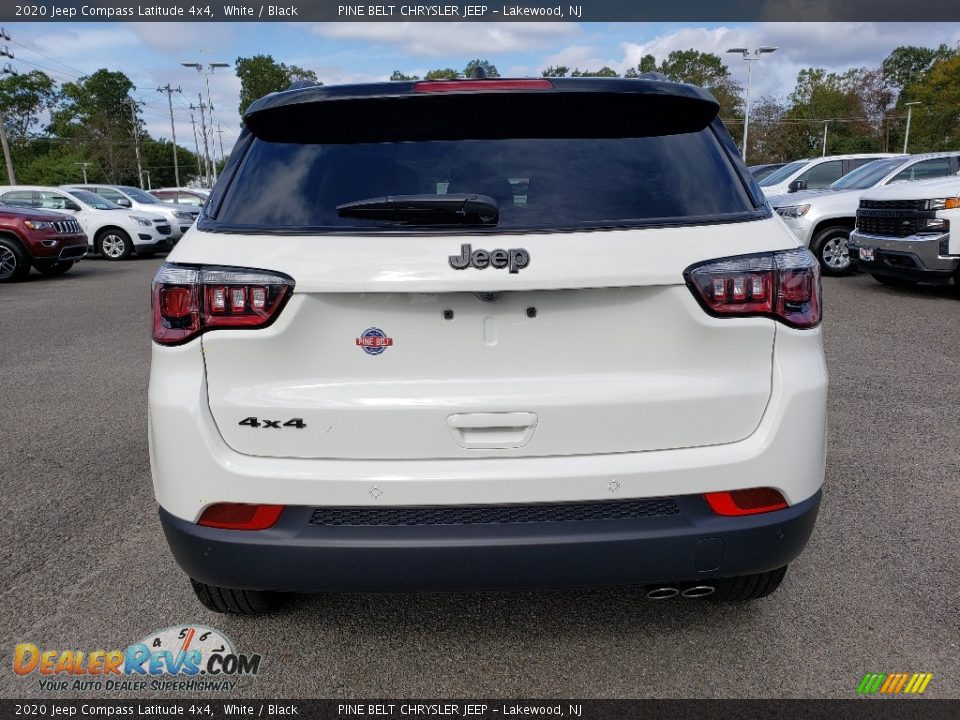 2020 Jeep Compass Latitude 4x4 White / Black Photo #6