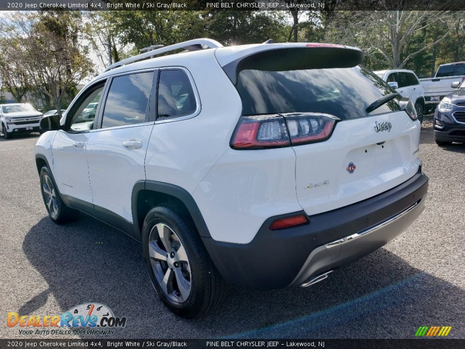 2020 Jeep Cherokee Limited 4x4 Bright White / Ski Gray/Black Photo #4