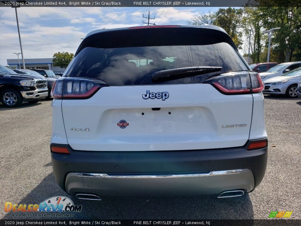 2020 Jeep Cherokee Limited 4x4 Bright White / Ski Gray/Black Photo #5