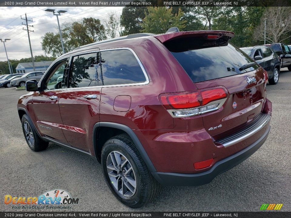 2020 Jeep Grand Cherokee Limited 4x4 Velvet Red Pearl / Light Frost Beige/Black Photo #4