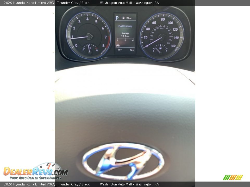 2020 Hyundai Kona Limited AWD Thunder Gray / Black Photo #32