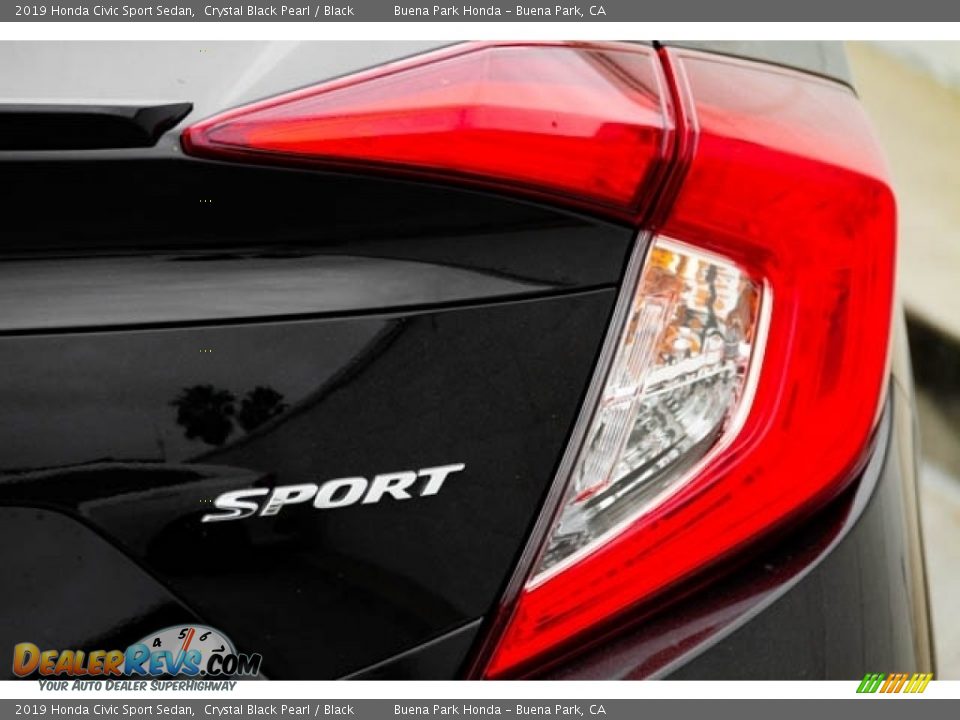 2019 Honda Civic Sport Sedan Crystal Black Pearl / Black Photo #8