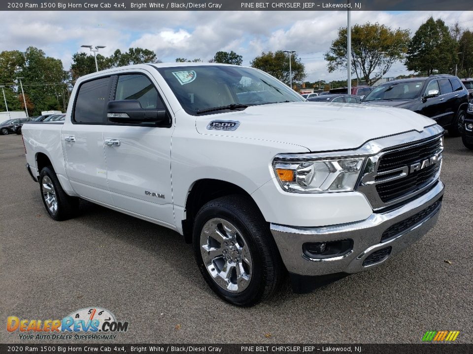 2020 Ram 1500 Big Horn Crew Cab 4x4 Bright White / Black/Diesel Gray Photo #2