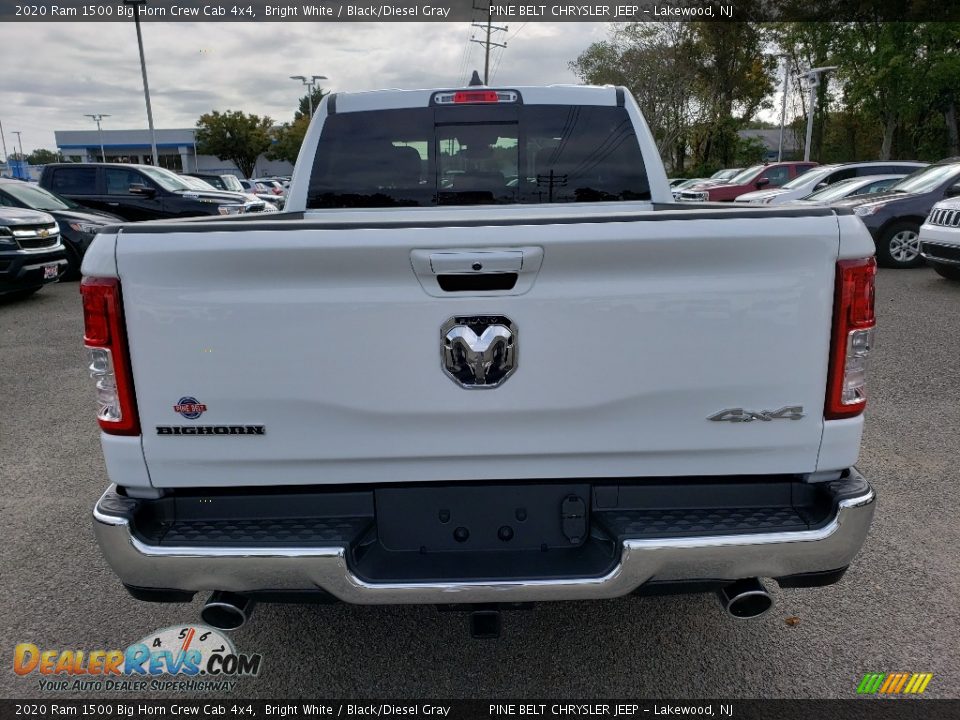 2020 Ram 1500 Big Horn Crew Cab 4x4 Bright White / Black/Diesel Gray Photo #4