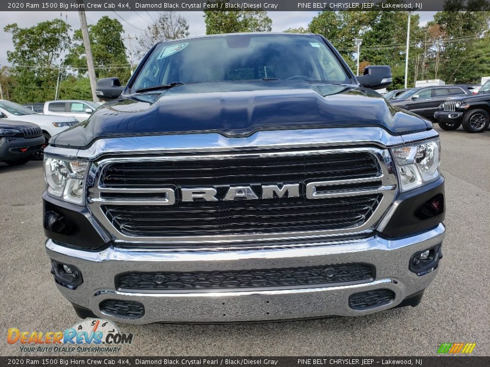 2020 Ram 1500 Big Horn Crew Cab 4x4 Diamond Black Crystal Pearl / Black/Diesel Gray Photo #2