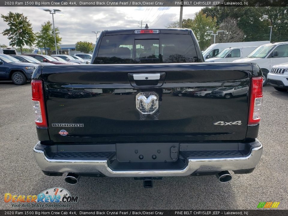 2020 Ram 1500 Big Horn Crew Cab 4x4 Diamond Black Crystal Pearl / Black/Diesel Gray Photo #5