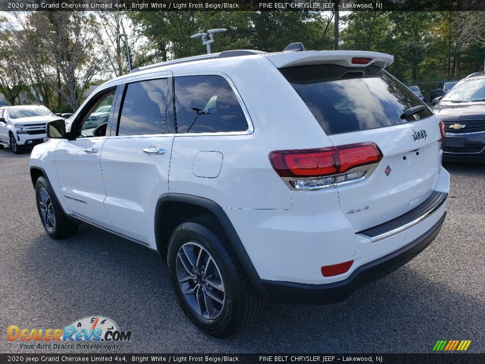 2020 Jeep Grand Cherokee Limited 4x4 Bright White / Light Frost Beige/Black Photo #4