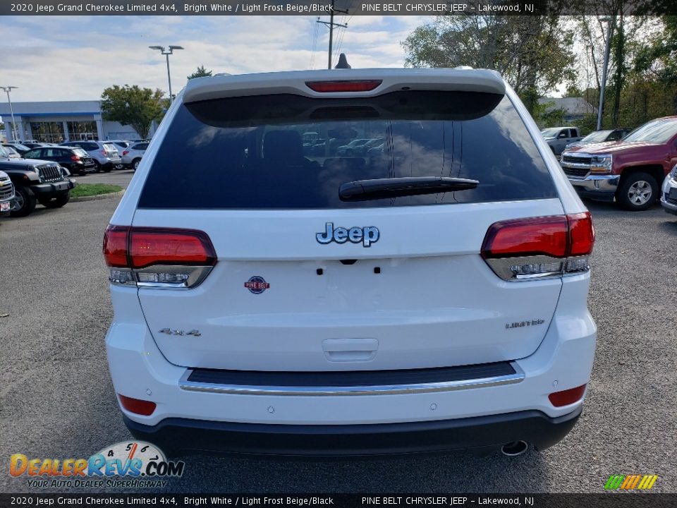 2020 Jeep Grand Cherokee Limited 4x4 Bright White / Light Frost Beige/Black Photo #5