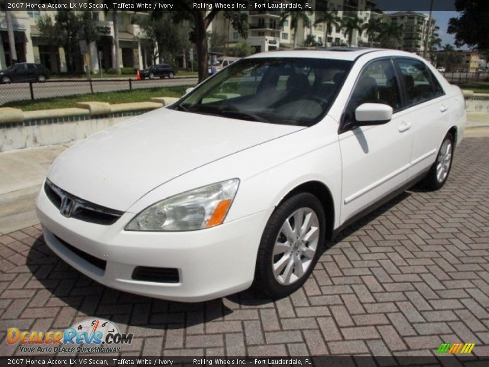 2007 Honda Accord LX V6 Sedan Taffeta White / Ivory Photo #1