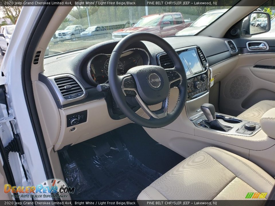 2020 Jeep Grand Cherokee Limited 4x4 Bright White / Light Frost Beige/Black Photo #7