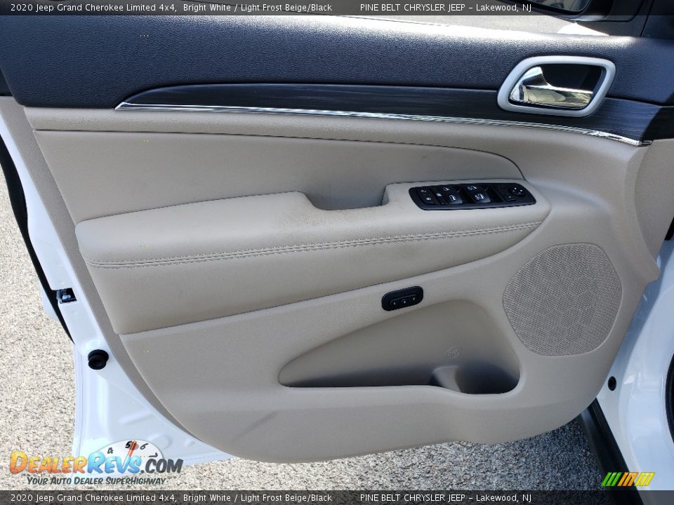 2020 Jeep Grand Cherokee Limited 4x4 Bright White / Light Frost Beige/Black Photo #8