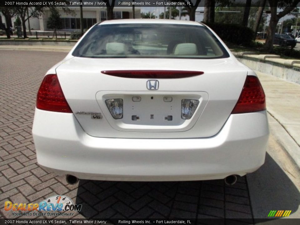 2007 Honda Accord LX V6 Sedan Taffeta White / Ivory Photo #7