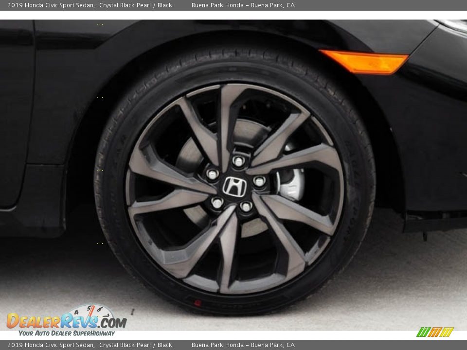 2019 Honda Civic Sport Sedan Crystal Black Pearl / Black Photo #12